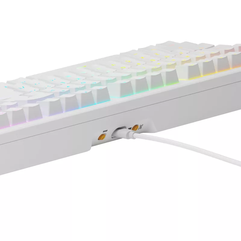 Glorious Gaming GMMK 3 100% Prebuilt bedraad wit - US, bedraad, USB, mechanisch, QWERTY, RGB LED, wit