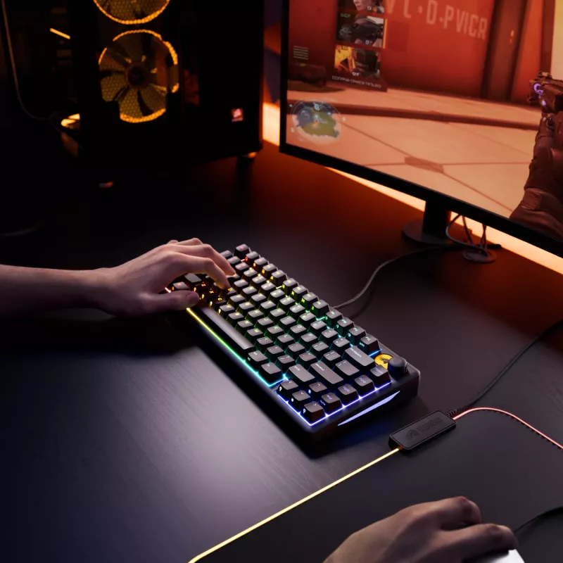 Glorious Gaming GMBK 75% toetsenbord USB AZERTY Frans zwart