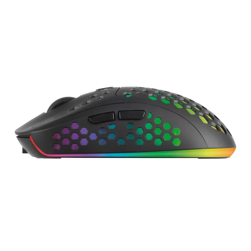 Mars Gaming MMW3, draadloze gamingmuis, RGB Flow, ultralicht 79g, 3200DPI, zwart