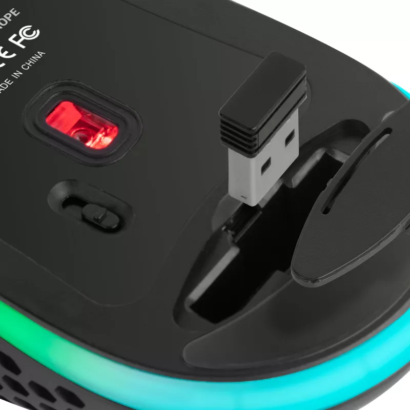 Mars Gaming MMW3, draadloze gamingmuis, RGB Flow, ultralicht 79g, 3200DPI, zwart