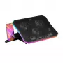 Mars Gaming MNBC6, koelbasis + standaard XL 19'' ARGB, 3 ventilatoren, mobiele standaard