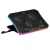 Mars Gaming MNBC6, koelbasis + standaard XL 19'' ARGB, 3 ventilatoren, mobiele standaard