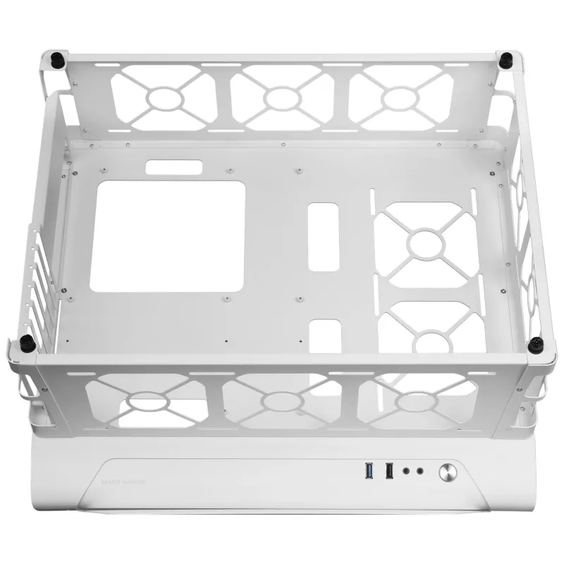 Mars Gaming MCB wit pc-gaming-ATX-XL-behuizing Custom Premium Edition modulaire tweekamerstructuur