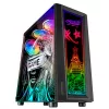 Mars Gaming MC-ART zwart ATX gaming-pc-behuizing dubbel beschrijfbaar gehard glas ARGB 12 modi 12cm ventilator