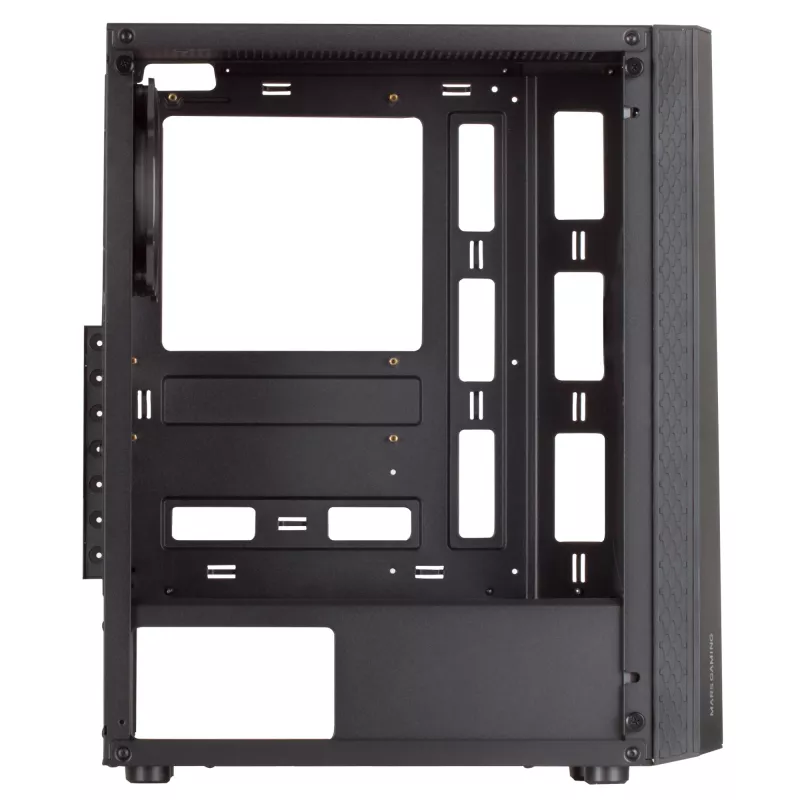 Mars Gaming MC-ART zwart ATX gaming-pc-behuizing dubbel beschrijfbaar gehard glas ARGB 12 modi 12cm ventilator