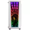Mars Gaming MC-ART wit ATX gaming-pc-behuizing dubbel geverfd gehard glas ARGB 12 modi 120-mm-ventilator