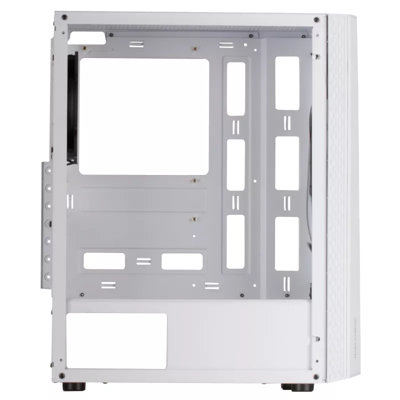 Mars Gaming MC-ART wit ATX gaming-pc-behuizing dubbel geverfd gehard glas ARGB 12 modi 120-mm-ventilator