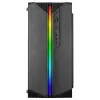 Mars Gaming MC-S1 zwart compacte micro-ATX gaming-pc-behuizing ARGB-verlichting 12 modi FRGB-ventilator volledig zijvenster