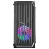 Mars Gaming MC-S2 Zwart Compacte Micro-ATX Gaming-pc-behuizing 2 FRGB regenboogventilatoren met frontrooster en doorlopend zijvenster