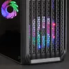 Mars Gaming MC-S2 Zwart Compacte Micro-ATX Gaming-pc-behuizing 2 FRGB regenboogventilatoren met frontrooster en doorlopend zijvenster