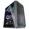 Mars Gaming MC-S2 Zwart Compacte Micro-ATX Gaming-pc-behuizing 2 FRGB regenboogventilatoren met frontrooster en doorlopend zijvenster