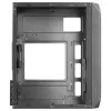 Mars Gaming MC-S2 Zwart Compacte Micro-ATX Gaming-pc-behuizing 2 FRGB regenboogventilatoren met frontrooster en doorlopend zijvenster