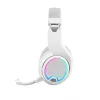 Mars Gaming MHW-100 Wit Draadloze headset ARGB Flow Afneembare ENC-microfoon Ultraleicht Actieve ENC + Passieve ruisonderdrukking Universele compatibiliteit