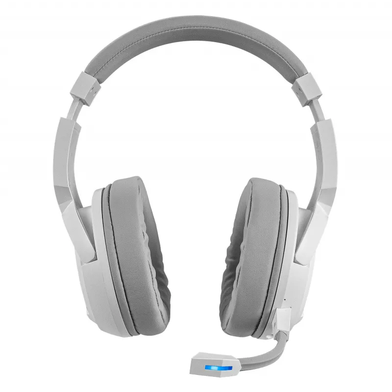 Mars Gaming MHW-100 Wit Draadloze headset ARGB Flow Afneembare ENC-microfoon Ultraleicht Actieve ENC + Passieve ruisonderdrukking Universele compatibiliteit