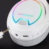 Mars Gaming MHW-100 Wit Draadloze headset ARGB Flow Afneembare ENC-microfoon Ultraleicht Actieve ENC + Passieve ruisonderdrukking Universele compatibiliteit