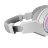 Mars Gaming MHW-100 Wit Draadloze headset ARGB Flow Afneembare ENC-microfoon Ultraleicht Actieve ENC + Passieve ruisonderdrukking Universele compatibiliteit