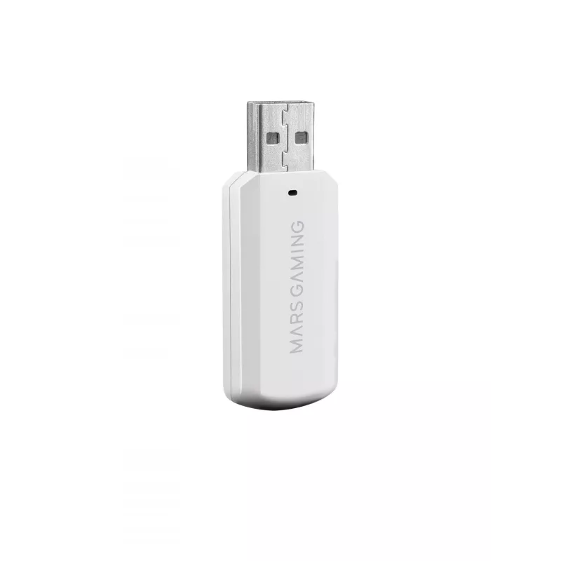 Mars Gaming MHW-100 Wit Draadloze headset ARGB Flow Afneembare ENC-microfoon Ultraleicht Actieve ENC + Passieve ruisonderdrukking Universele compatibiliteit