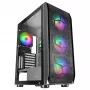 Mars Gaming MC-KX Zwart Premium E-ATX Gaming-tower FREEZER CPU-systeem 5 ultrastille ARGB-ventilatoren ARGB-controller en RF-controller Mesh-front