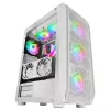 Mars Gaming MC-KX Wit Premium E-ATX Gaming-tower FREEZER CPU-systeem 5 ultrastille ARGB-ventilatoren ARGB-controller en RF-controller Mesh-front