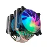 Mars Gaming MCPU-XT Zwart CPU-koellichaam Dual-tower-koeling 6 HCT-heatpipes TDP 300W 2 ARGB PWM 12cm-ventilatoren