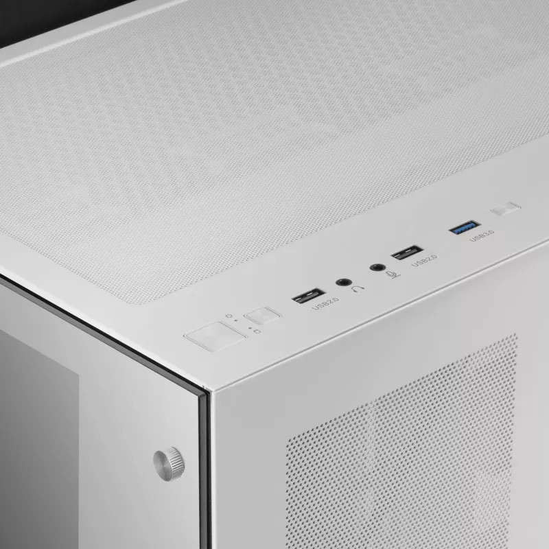 Mars Gaming MCV3 Wit Custom XXL E-ATX Gaming-tower Voor- en zijvenster van gehard glas Dubbele kamer Modulair frame
