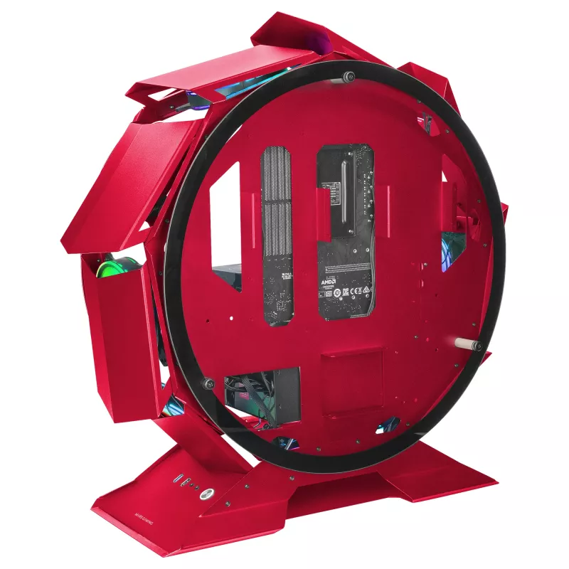 Mars Gaming MCORB Rood Micro-ATX XL Gaming-pc-behuizing Op maat gemaakt rond design Dubbel gehard glas