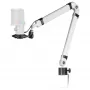 Mars Gaming MMIC-XT, Professionele high-definition 192 kHz 24-bit studiomicrofoon, Omnidirectionele arm, Anti-schokhouder, Popfilter metalen gaas, Wit