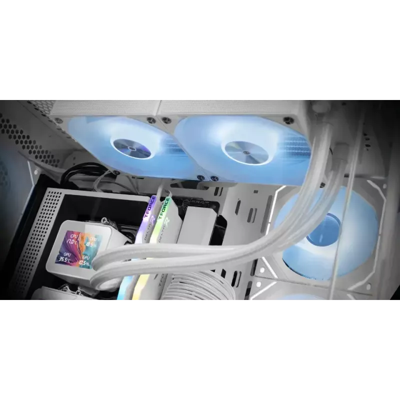 Mars Gaming ML-VISION240W AIO-waterkoeler voor CPU, 240 mm, RGB, wit