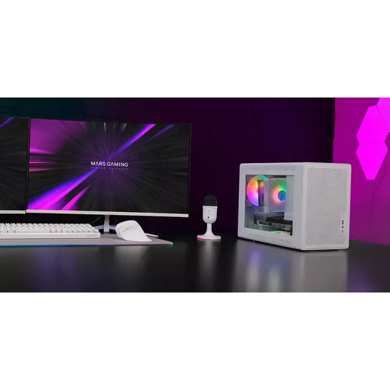 Computerbehuizing Mars Gaming MCXPSW mATX Wit