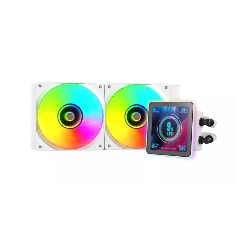 Mars Gaming ML-VISIONPRO240W Processor All-in-one-vloeistofkoeler 12 cm Wit 1 stuk