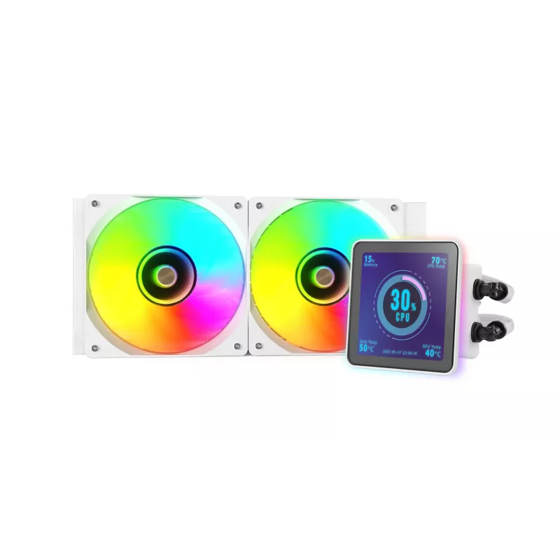 Mars Gaming ML-VISIONPRO240W Processor All-in-one-vloeistofkoeler 12 cm Wit 1 stuk