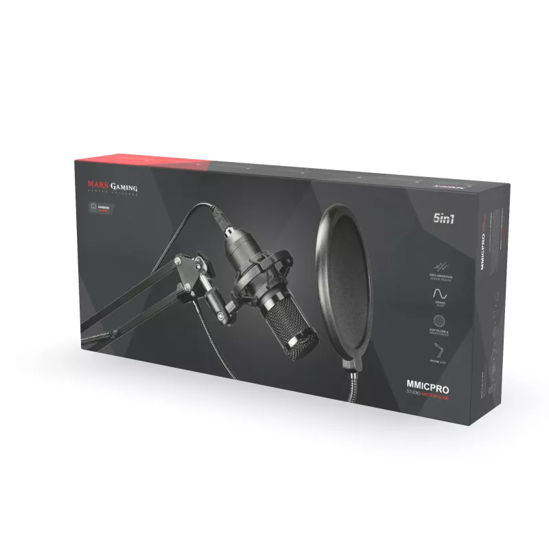 Mars Gaming Ultra-high-definition-microfoon voor streaming Zwart