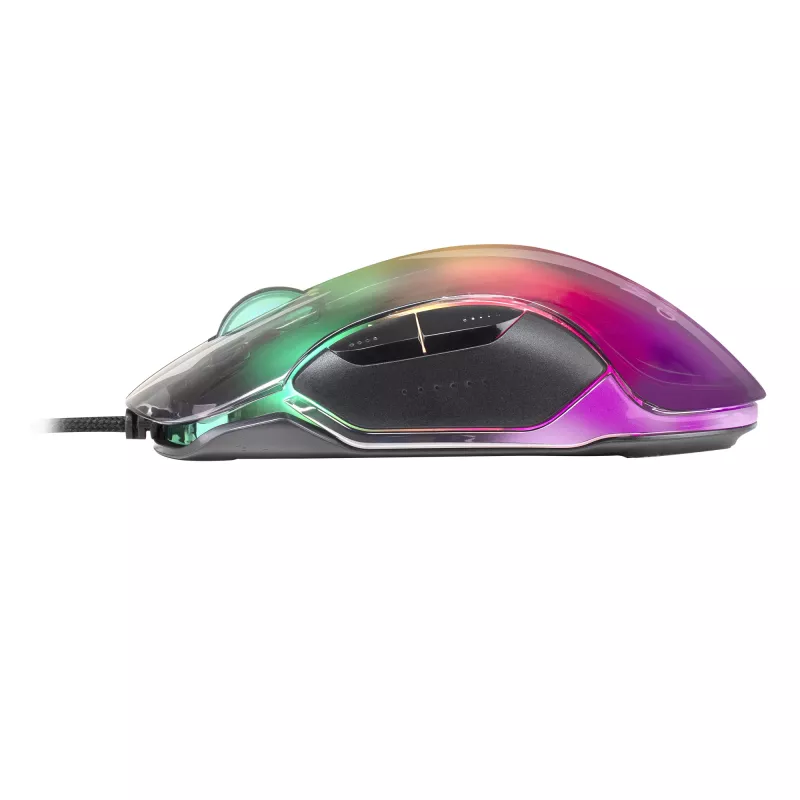 Mars Gaming MMGLOW gaming-muis RGB Chroma-Glow spiegelafwerking 12800 DPI zwart