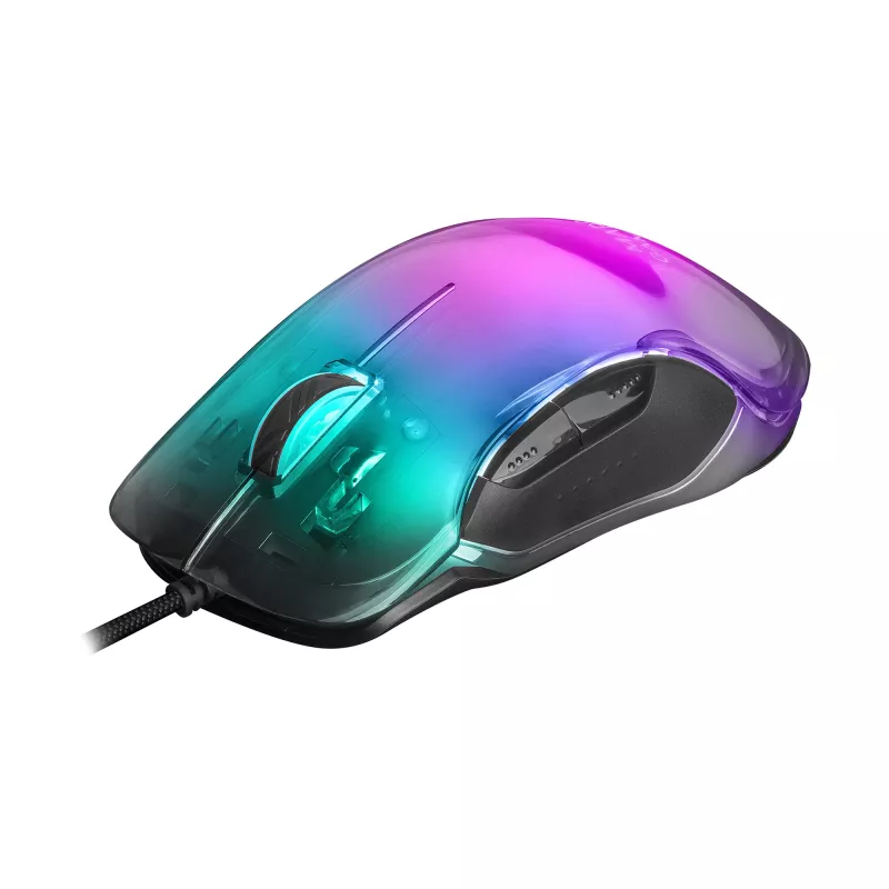 Mars Gaming MMGLOW gaming-muis RGB Chroma-Glow spiegelafwerking 12800 DPI zwart