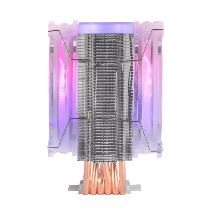 Mars Gaming MCPU66 triple ARGB CPU-koeler 6 heatpipes HCT TDP 220W 2 ventilatoren 12cm