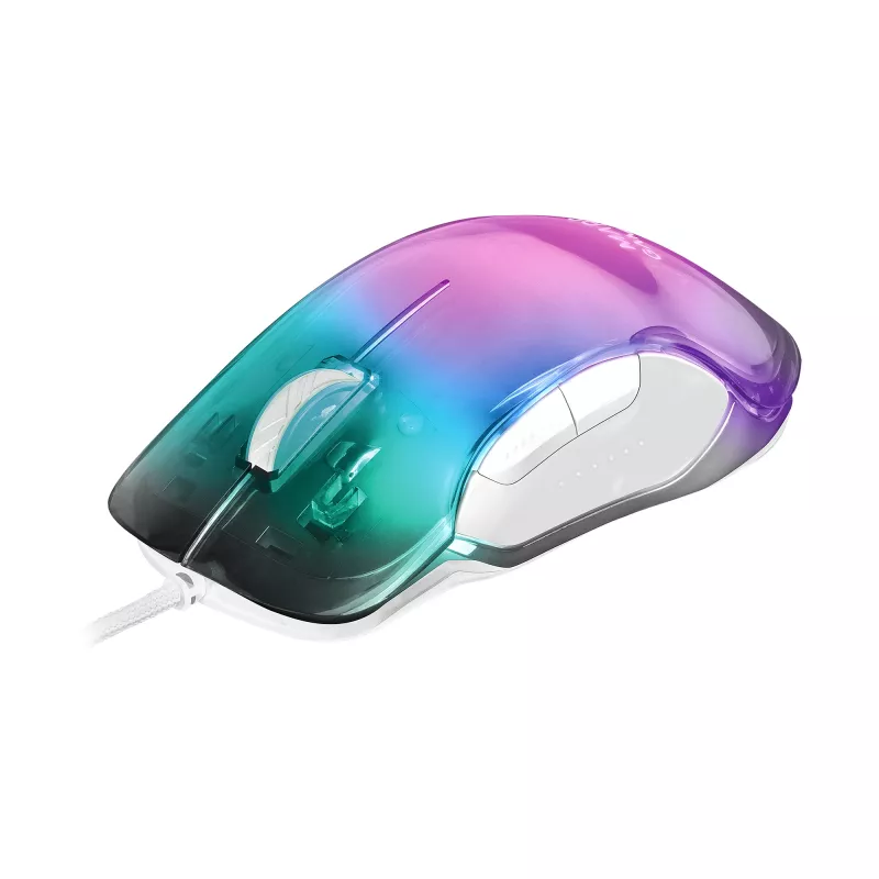 Mars Gaming MMGLOW Chroma-Glow RGB gaming-muis spiegelafwerking ultralight 12800 DPI wit