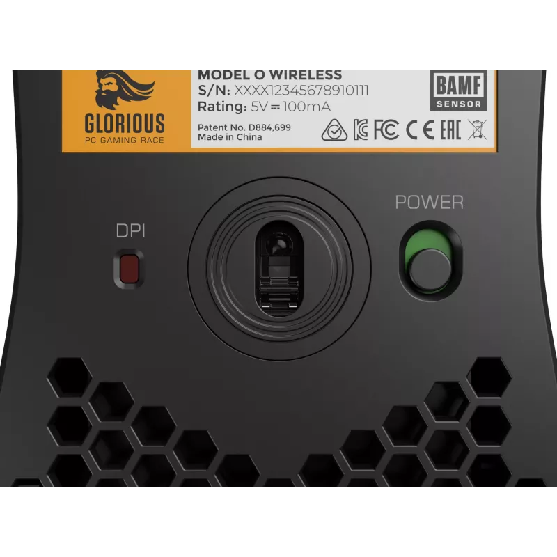 Glorious Gaming Glorious Model O Wireless - matzwart, rechtshandig, optisch, RF draadloos, 19000 DPI, 1 ms, zwart
