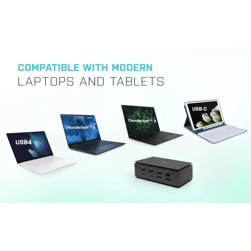 i-tec Metal USB4-dockingstation dual 4K HDMI DP met Power Delivery 80 W + universele oplader 100 W