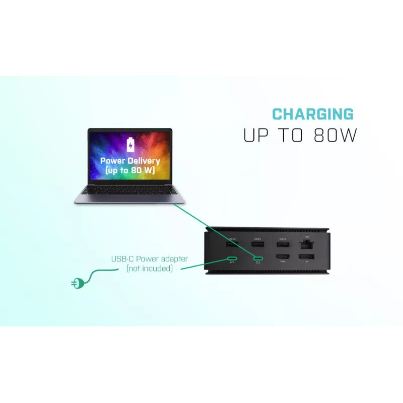 i-tec Metal USB4-dockingstation dual 4K HDMI DP met Power Delivery 80 W + universele oplader 100 W