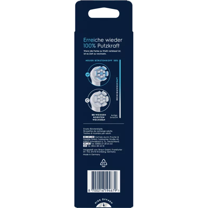 Oral-B tandenborstelkop 6 stuks wit