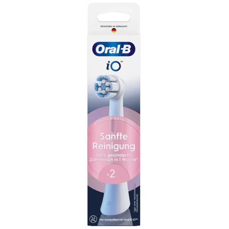 Elektrische tandenborstel opzetborstels Oral-B iO Gentle Cleaning wit, 2-pack