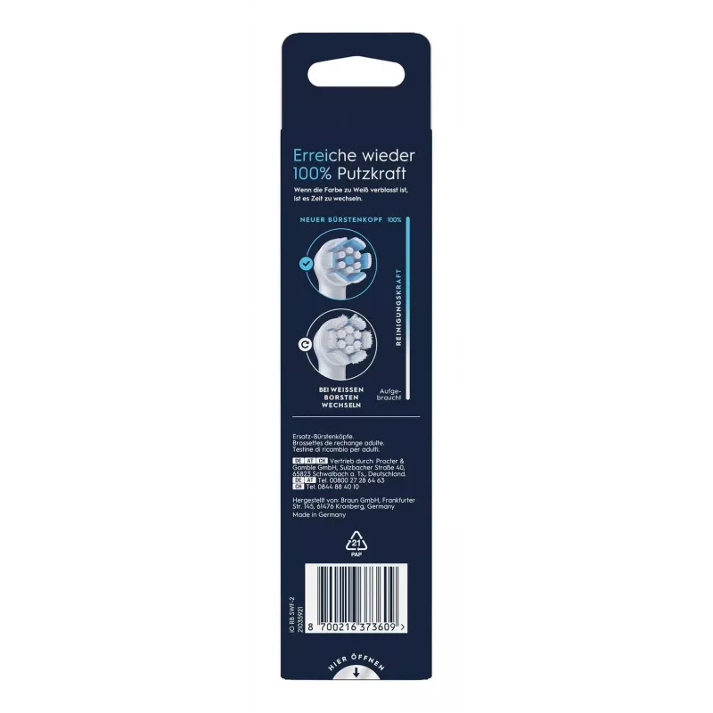 Elektrische tandenborstel opzetborstels Oral-B iO Gentle Cleaning wit, 2-pack