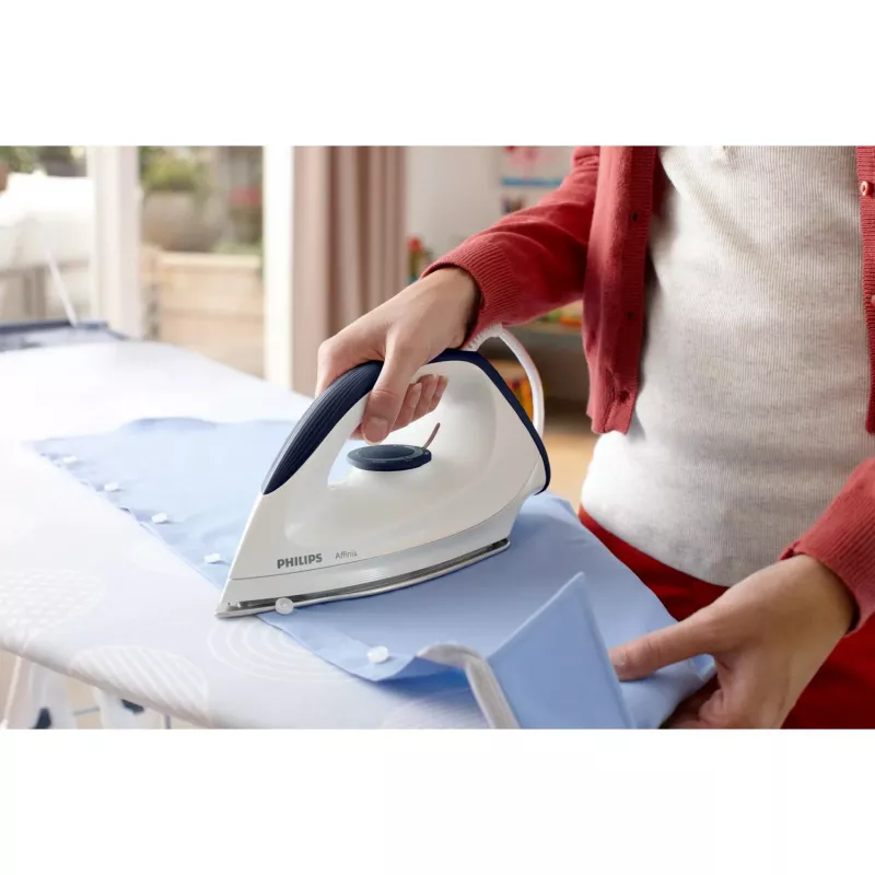 Philips GC160/02 droogstrijkijzer, droogstrijkijzer, DynaGlide strijkzool, 1,8 m, wit, 1200 W