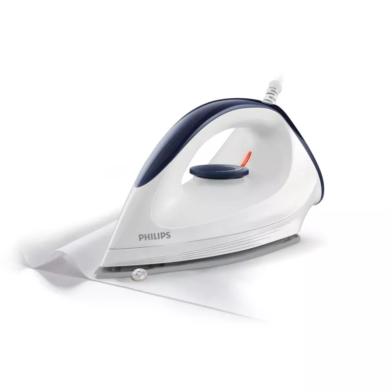 Philips GC160/02 droogstrijkijzer, droogstrijkijzer, DynaGlide strijkzool, 1,8 m, wit, 1200 W