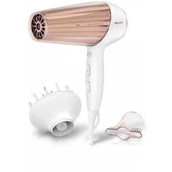 Haardroger Philips MoistureProtect Sensor HP8280/00 — 2300 W, DC-motor, 6 snelheden, ionisch, koudstand, paars/wit