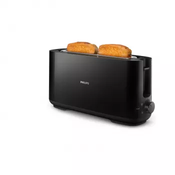 Philips Daily Collection HD2590/90 toaster – lange sleuf, zwart