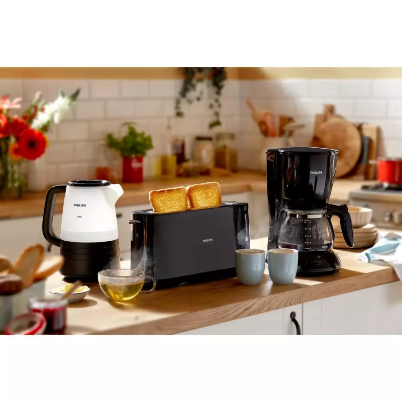 Philips Daily Collection HD2590/90 toaster – lange sleuf, zwart
