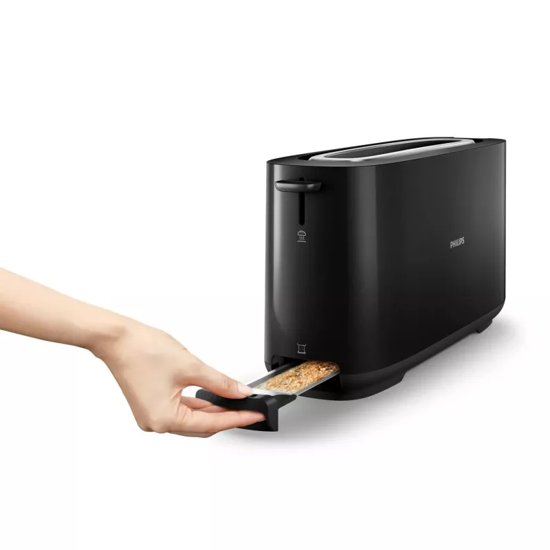 Philips Daily Collection HD2590/90 toaster – lange sleuf, zwart