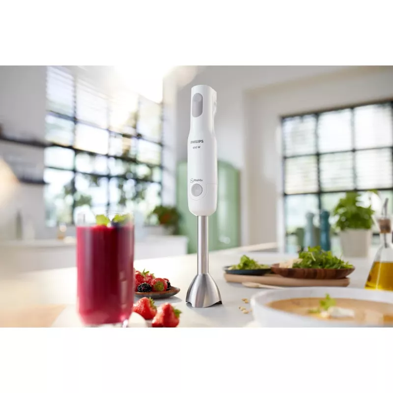Staafmixer Philips Daily Collection ProMix HR2535/00 — 650 W, metalen staaf, grijs/wit