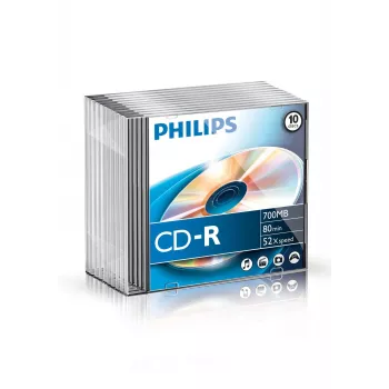 Philips CD-R CR7D5NS10/00, 52x, CD-R, 700 MB, 10 stuks